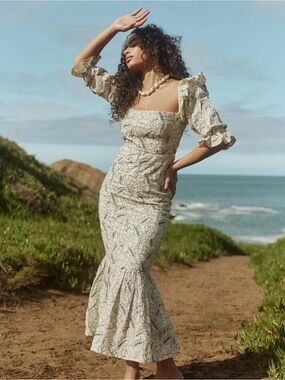 NEW Eddy Flounce Midi Dress